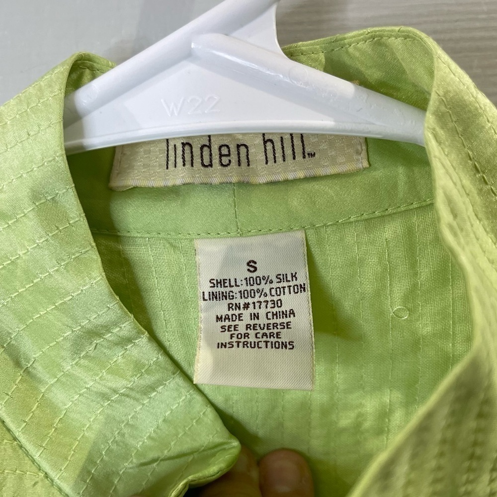 Linden Hill | Silk Button Up Shirt Size Small - Picture 6 of 7